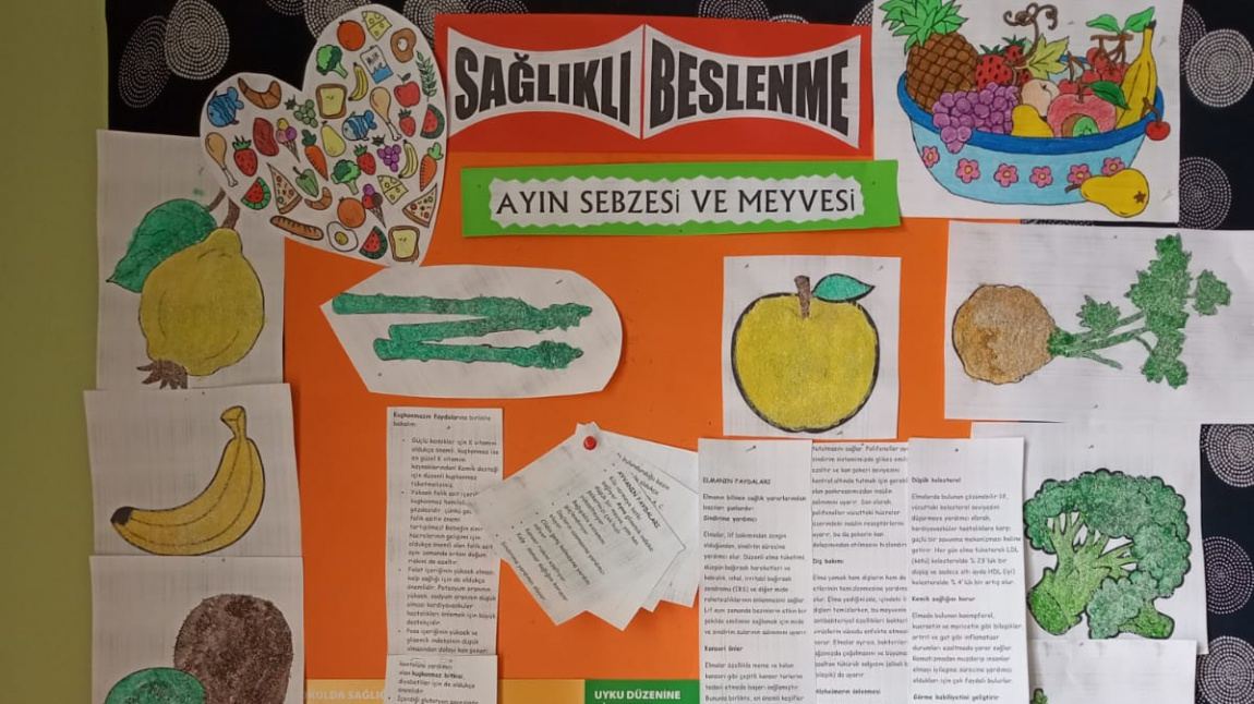 Beslenme  Dostu  Okul  Programı ayın  sebze  ve meyvesi